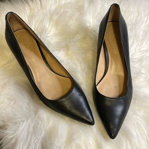 Lauren Ralph Lauren Black Leather Heels Sz 8.5B
